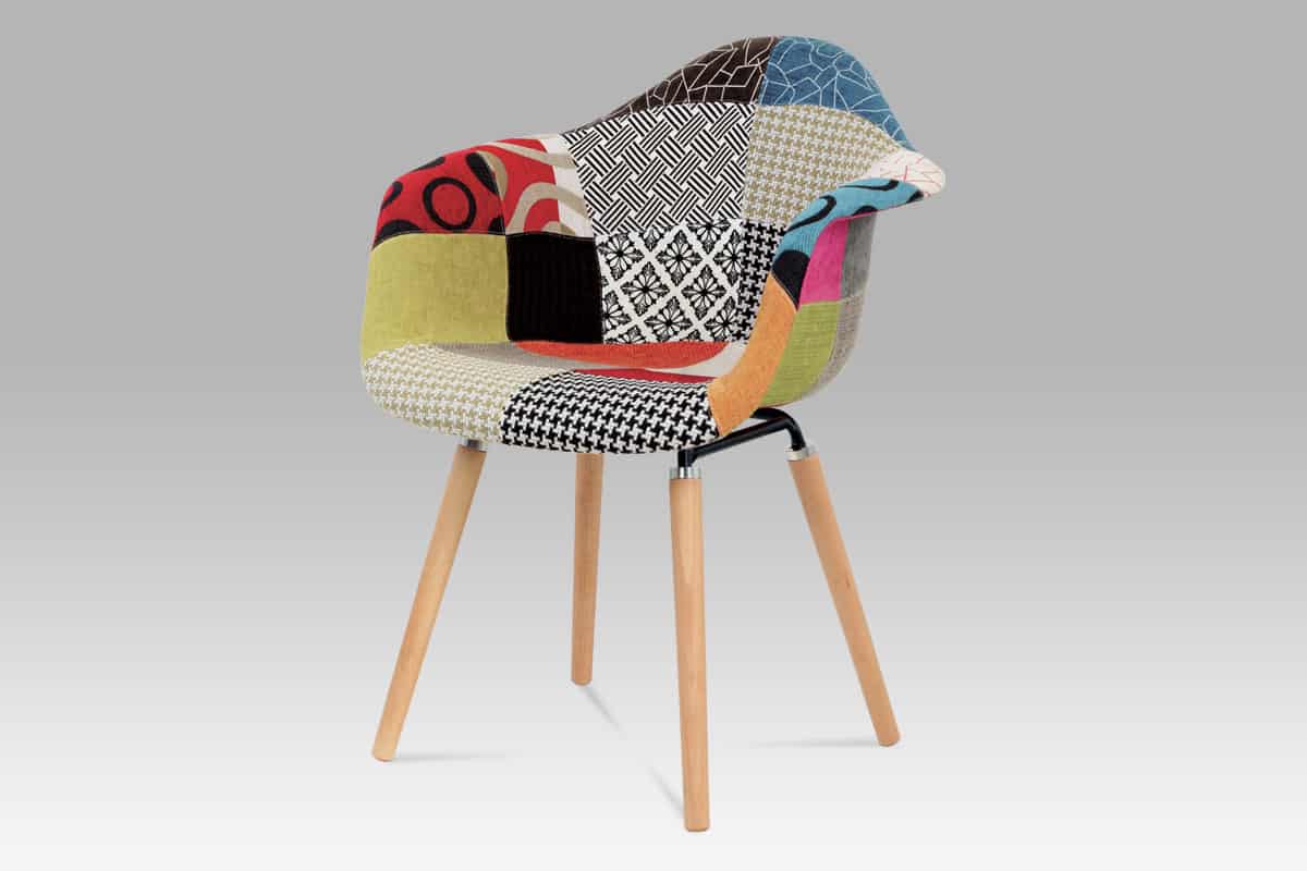 Jídelní židle CT-723 PW2, patchwork / natural