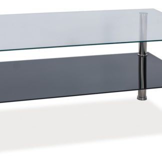 Konferenční stolek TESSA, kov/sklo