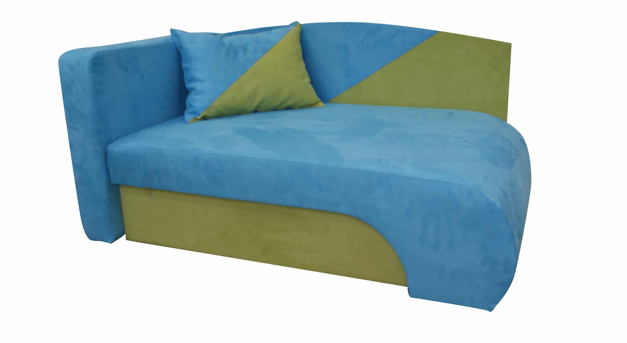 Křeslo  KAROLEK, levá, modrá/zelená