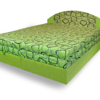 Polohovací čalouněná postel VESNA 180x200 cm, zelená látka
