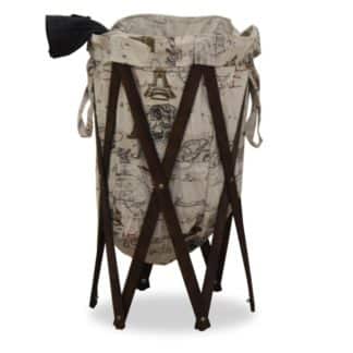 Skládací koš na prádlo DŽIMBO 1, tmavě hnědá