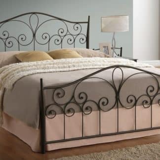 Postel LILLE - 180x200 cm s roštem, černý kov