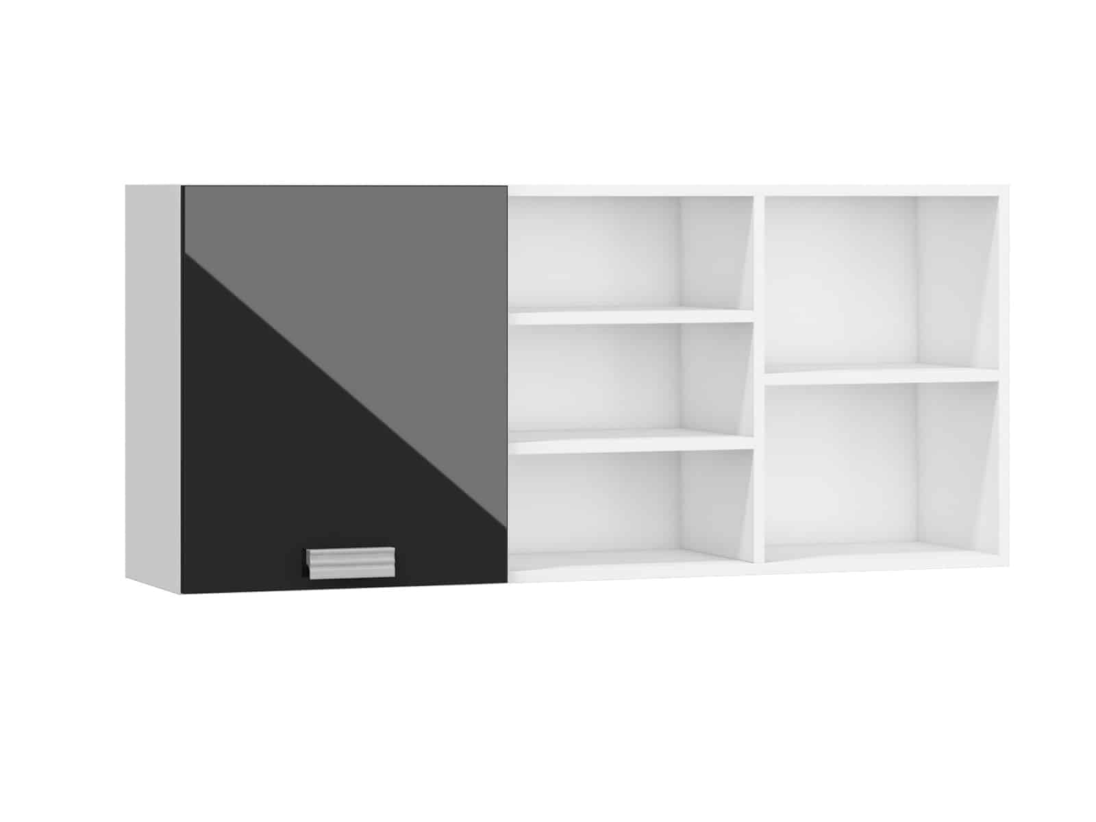 SOLO, police SOL-04, bílá/černý lesk