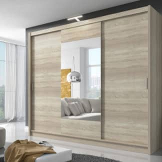 Skříň WIKI se zrcadlem 250 cm, dub sonoma