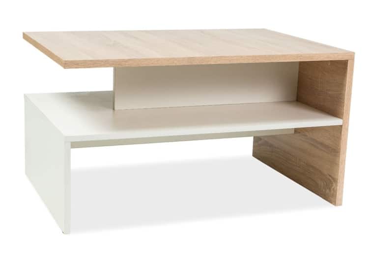 Konferenční stolek FRIDA, dub sonoma/bílá