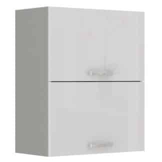 BIANKA, skříňka horní 60 GU-72, šedá / bílý lesk