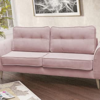 Dvojsedák LARS 2, světle růžová látka