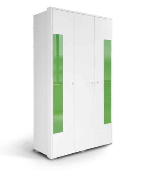 HAPPY, skříň 220 03V2F, bílá/zelená