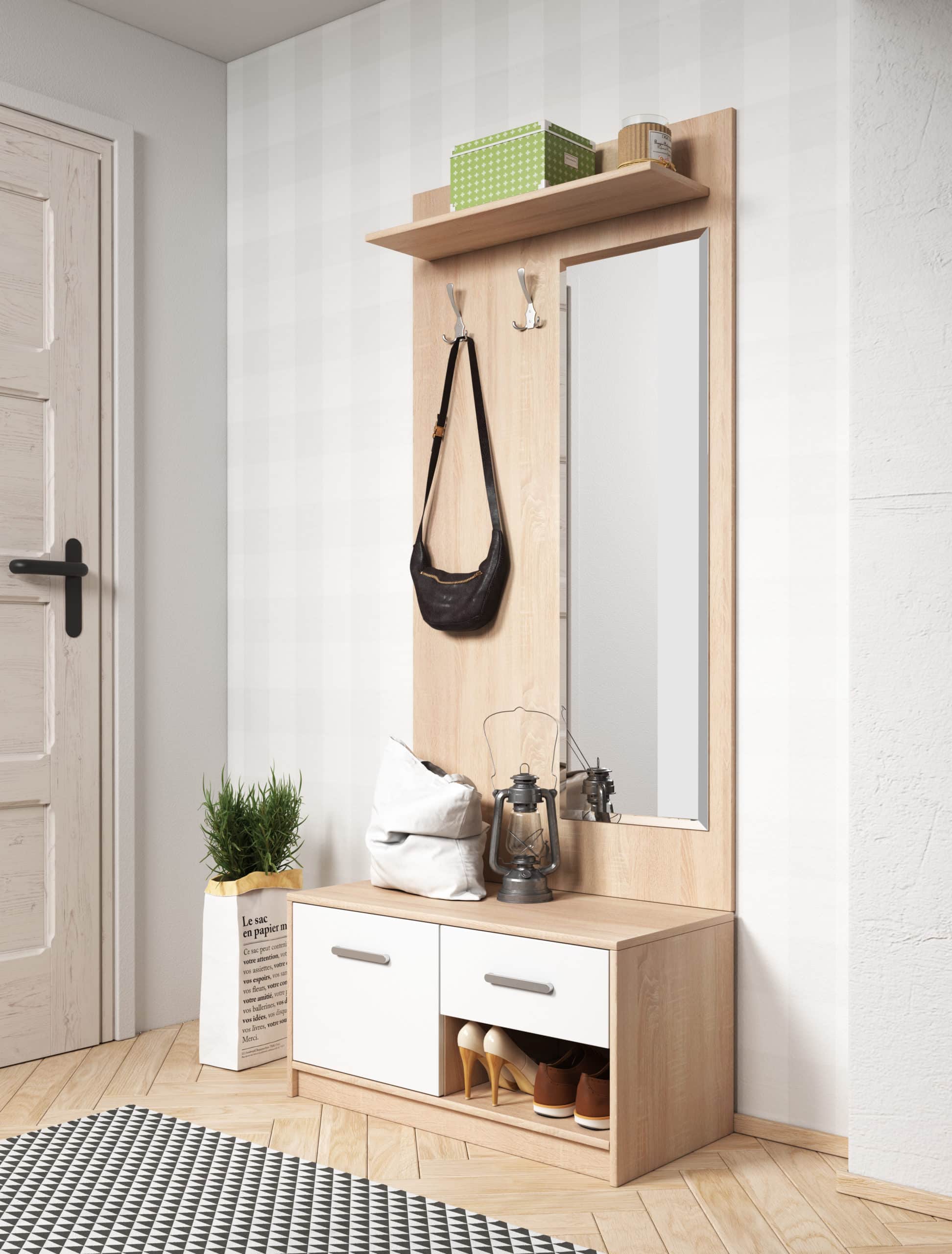 Předsíň TULIA, dub sonoma/bílá