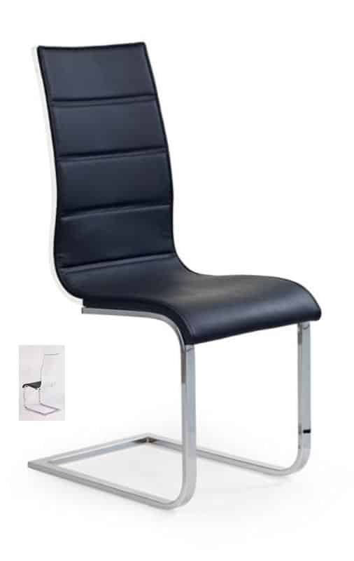 Židle K-104, černá/bílá