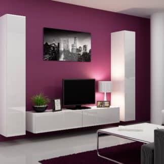 Obývací stěna VIGO 4 B, bílá/bílý lesk