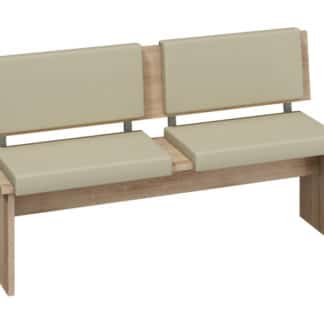 BOND, lavice velká, dub sonoma sv./béžová ekokůže