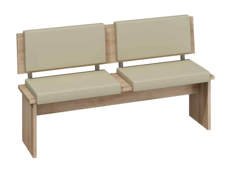 BOND, lavice velká, dub sonoma sv./béžová ekokůže