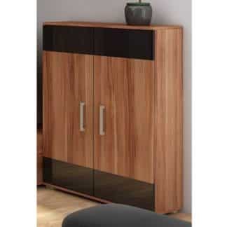 SOLAR, regál nízký, švestka/černý lesk