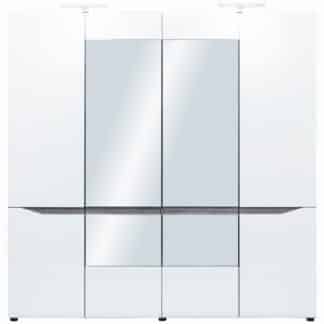 LI 10 - Skříň čtyřdveřová LIONEL LI 10, dub sonoma truflový/bílý lesk