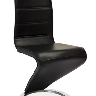 Jídelní čalouněná židle H-669, černá/bílá