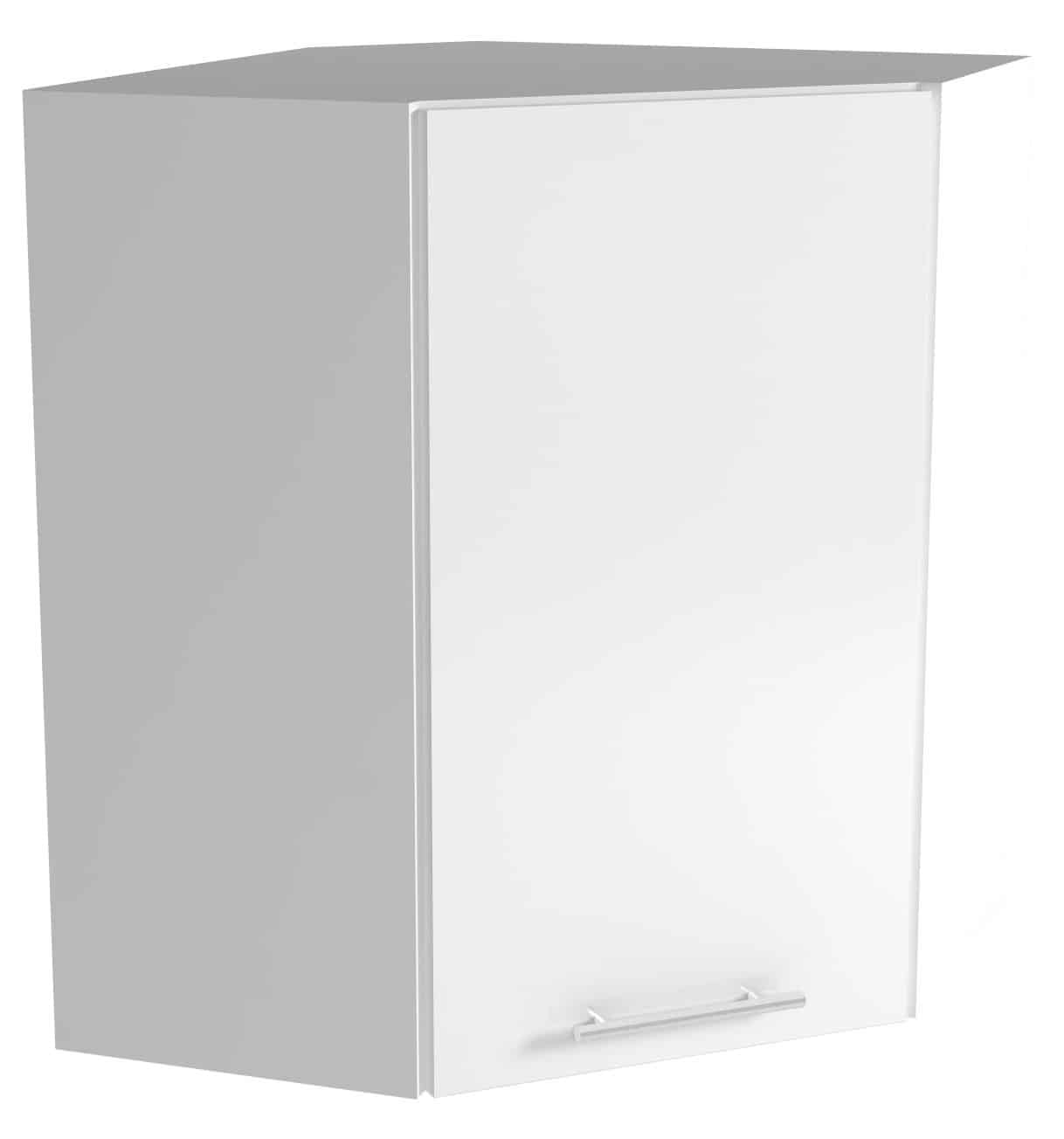 Horní rohová skříňka VENTO GN-60/72, dvířka: sv.šedý lesk