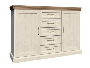 ROYAL komoda K2D, borovice norská/dub divoký