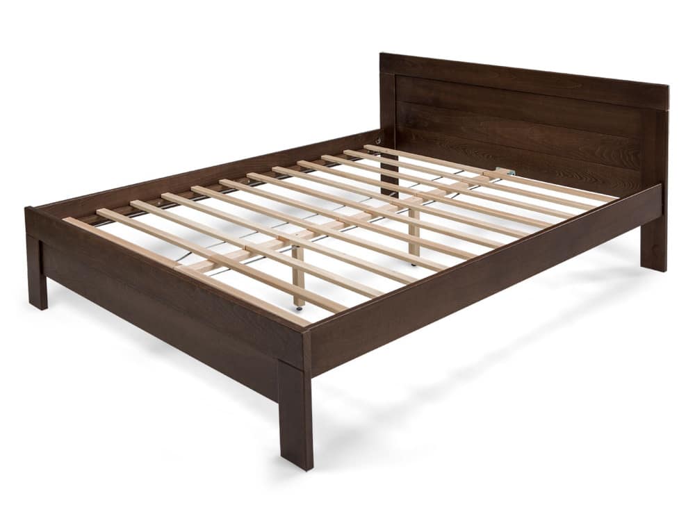 Postel WOODY CLASSIC 180x200 bez roštu, masiv buk/wenge