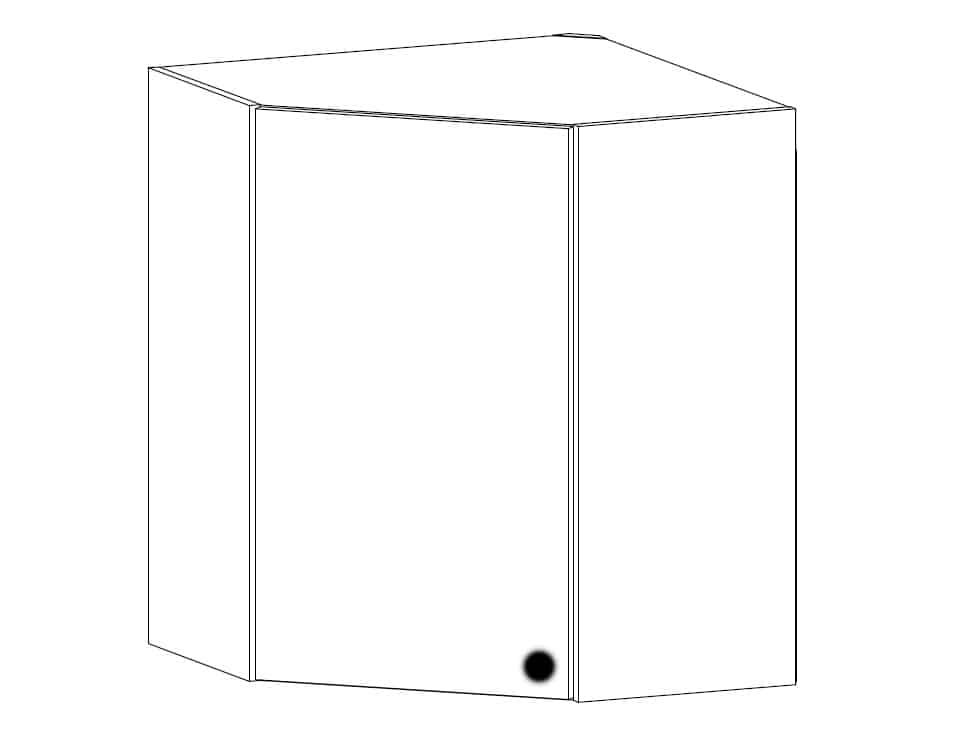 PROWANSJA horní rohová skříňka G60N levá, borovice andersen