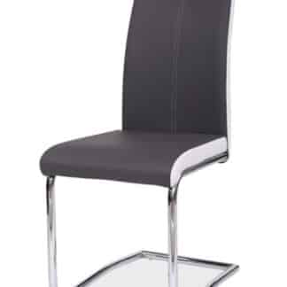 Jídelní čalouněná židle H-341, šedá/bílé boky