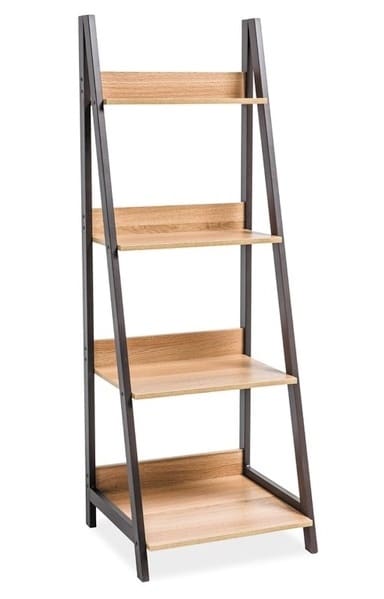 Regál MATIS A, dub/hnědá