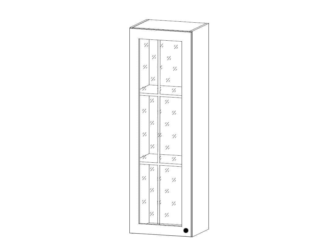 PROWANSJA horní vysoká vitrína W40S levá, borovice andersen