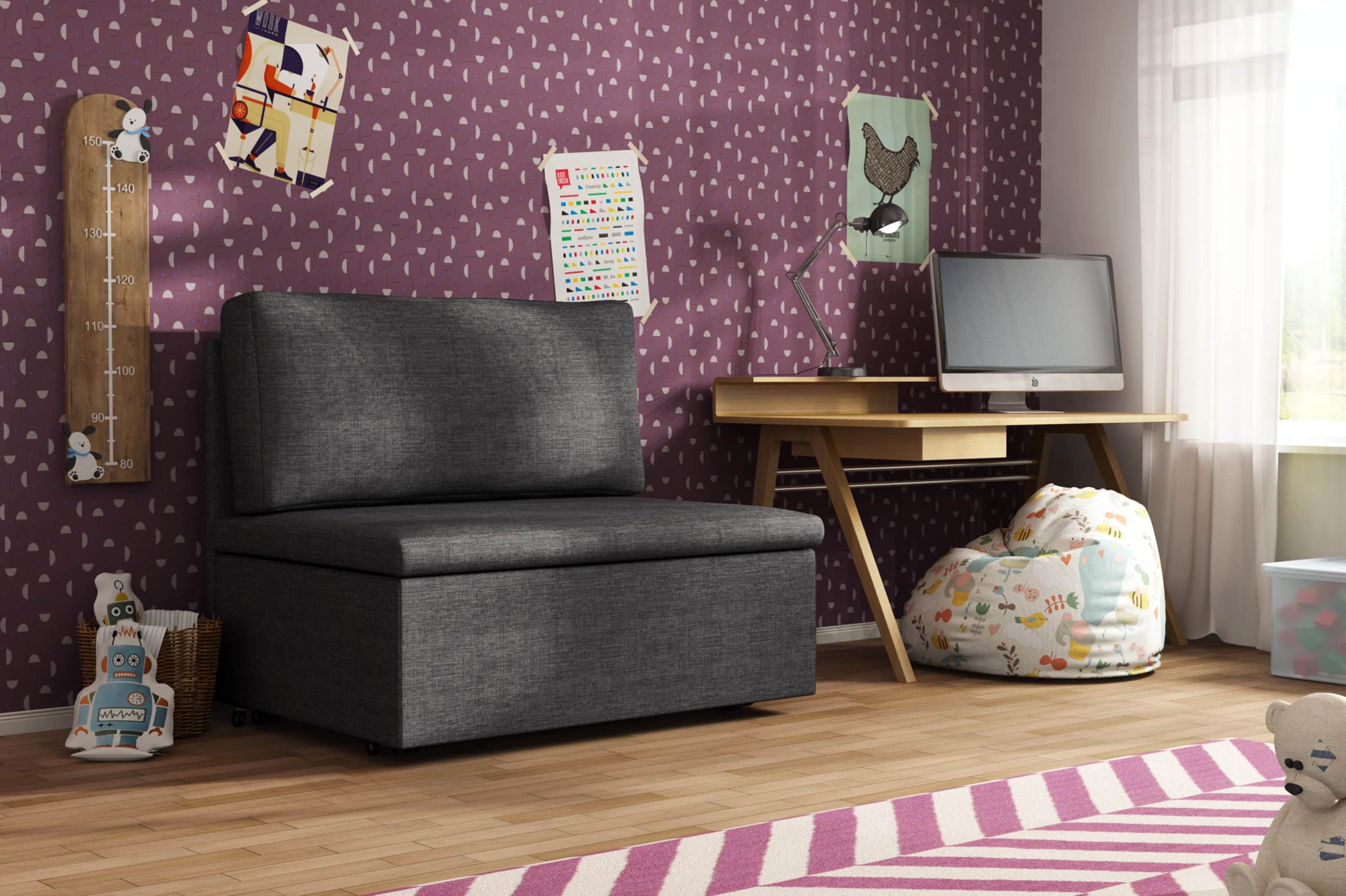 Křeslo KAMIL 4, šedá látka