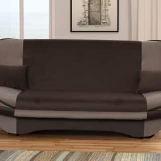 Pohovka GRZES 3, hnědá látka/světle béžová látka