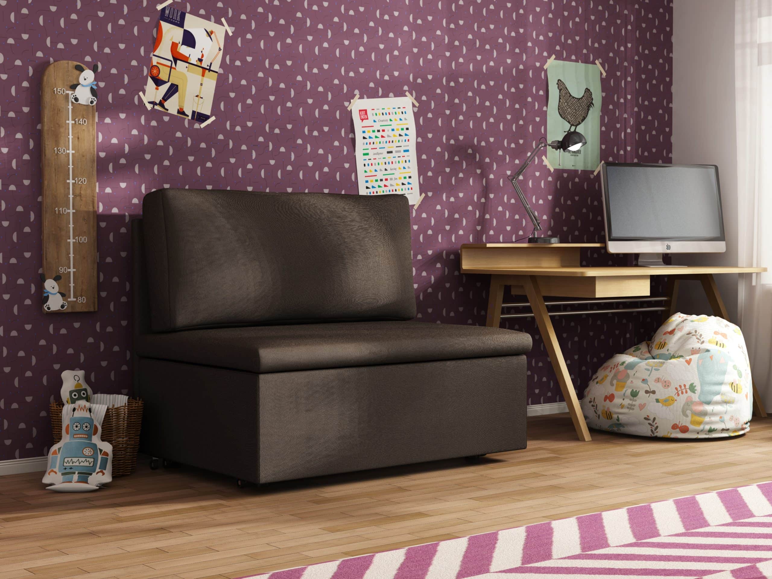 Křeslo KAMIL 6, hnědá látka