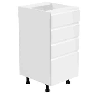 ASPEN, skříňka dolní D40S4, bílá/bílý lesk