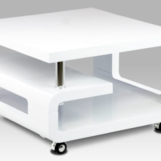 Konferenční stolek KSAHG-617 WT, bílý vysoký lesk