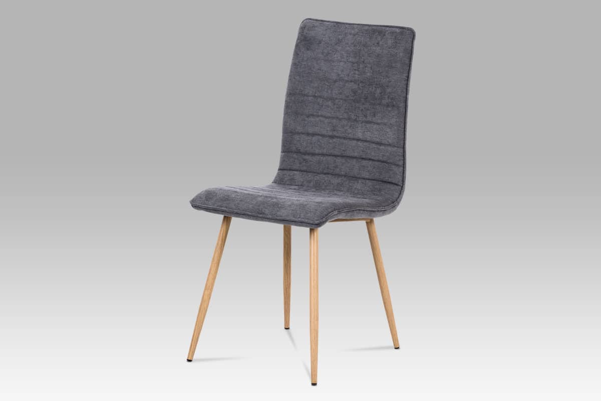 Jídelní židle HC-368 GREY2, šedá látka/kov dub