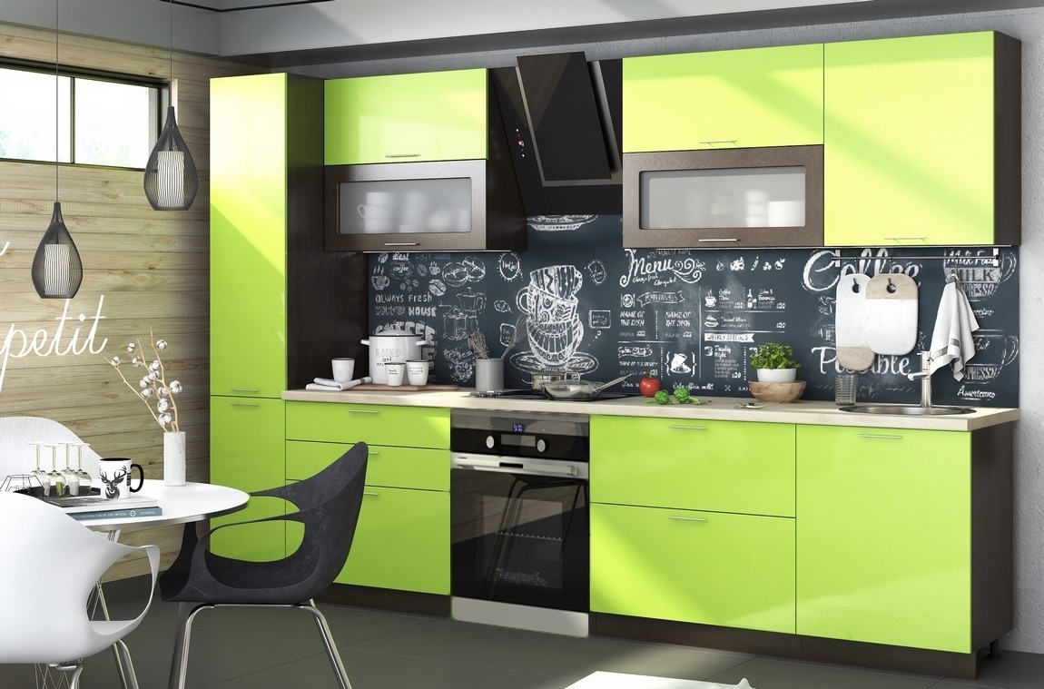 Kuchyně VALERIA 260 wenge/limeta lesk