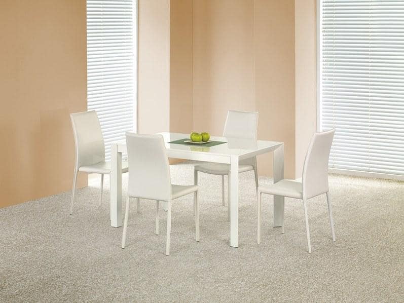 Jídelní stůl rozkládací STANFORD, bílý lesk