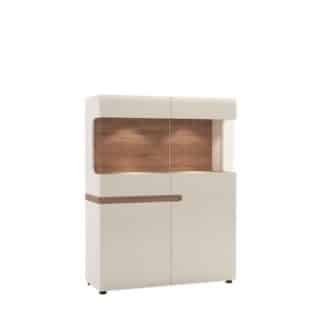 LINATE/33, vitrína 2D1S, alpská bílá/trufla