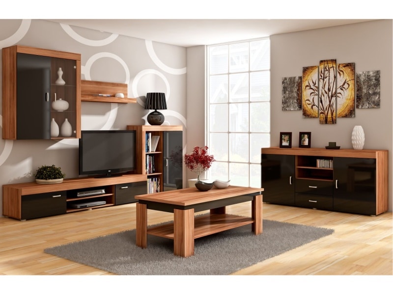 Obývací stěna MAMBA lesk, barva: ...