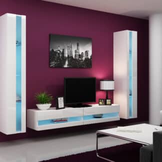 Obývací stěna VIGO NEW 3, bílá/bílý lesk