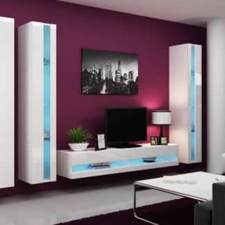 Obývací stěna VIGO NEW 6, bílá/bílý lesk