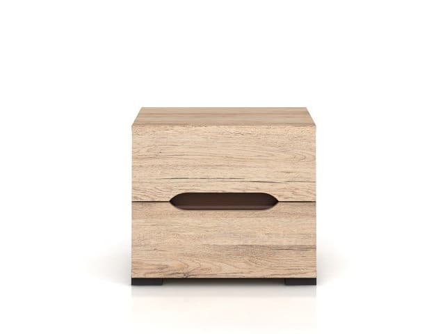 ELPASSO, noční stolek KOM2S, dub san remo světlý/dub wenge hnědý