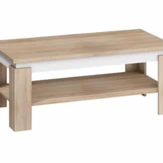 Konferenční stolek BETA, dub sonoma sv./bílý lesk