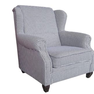 Křeslo JUSTINA, černá/bílá