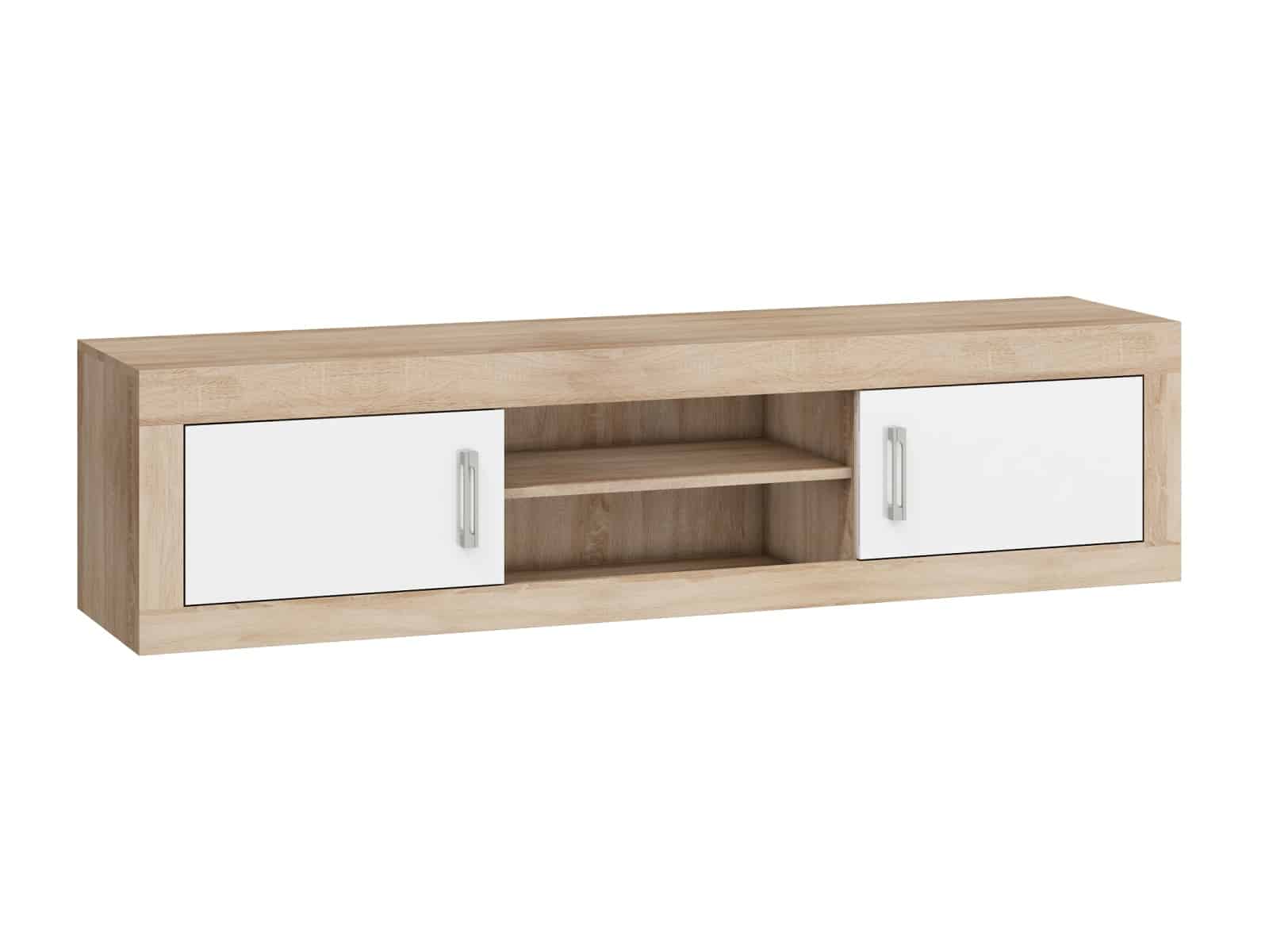 VERIN/05, RTV stolek, dub sonoma/bílý lesk