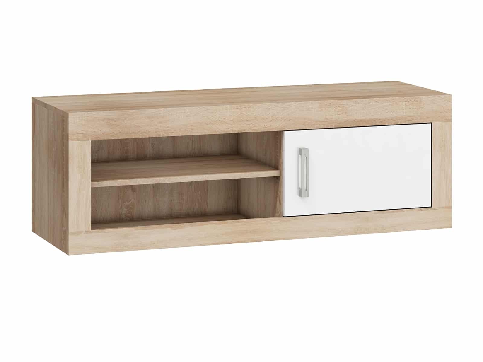 VERIN/21, televizní stolek 1D, dub sonoma/bílý lesk