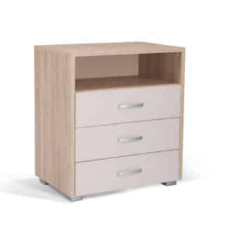 HAPPY, komoda KOM3F, dub/champagne