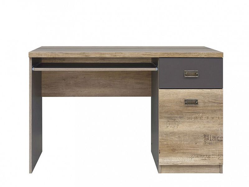 Elegantní PC stůl MALCOLM, BIU1D1S, dub canyon monument/šedý wolfram