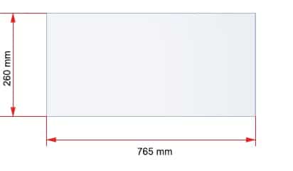 skleněná police pro skříňku o šířce 80 cm