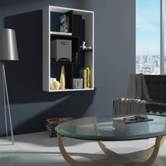 Regál DOMINO A, bílá/černá