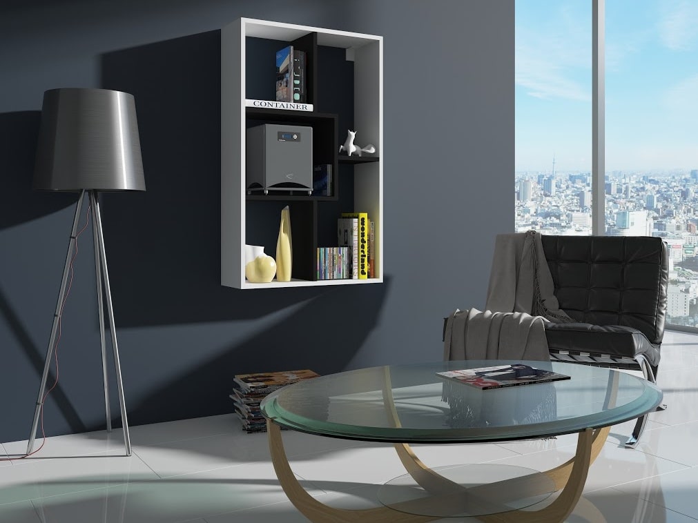 Regál DOMINO A, bílá/černá