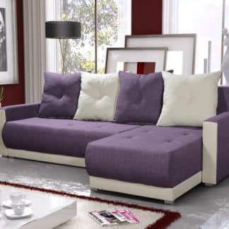 Rohová sedačka INSIGNIA BIS 14, fialová/krémová